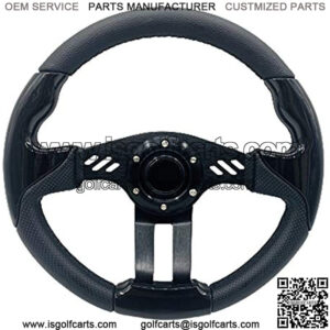 12.5 Inch Golf Cart Steering Wheel Carbon Fiber For Golf Cart Club Car DS & Precedent, EZGO TXT/RXV Yamaha (5115F)