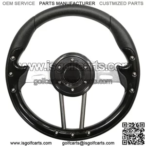 4 Black Grip/Brushed Aluminum Steering Wheel