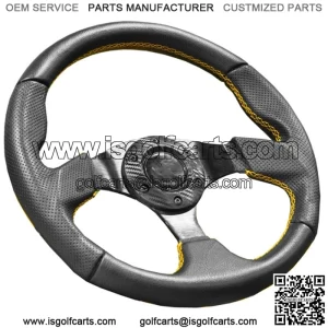 Yellow 13" Golf Cart Steering Wheel