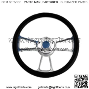 Billet 3 Spoke Style Steering Wheel - Black Half Wrap Grip