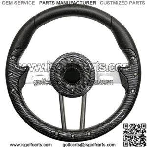 Golf Cart Steering Wheel 13 Inch Carbon Fiber Rim Aluminum Spokes