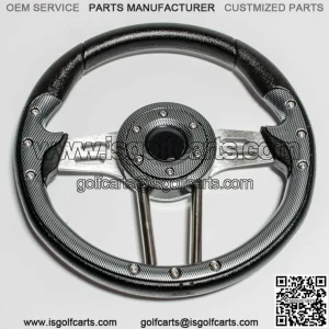 Carbon Fiber Volt Golf Cart Steering Wheel 13 Inch for EZGO, Club Car and Yamaha