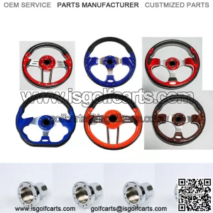 Golf Cart Steering Wheel Multiple Colors Or Hub Adapter EZGO Club Car Yamaha