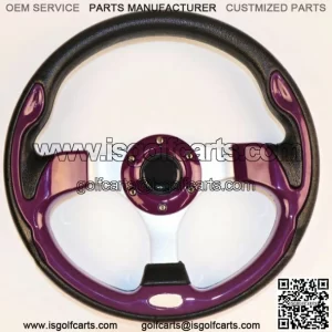 Custom Golf Cart Purple Steering Wheel13 Inch EZGO YAMAHA Club Car