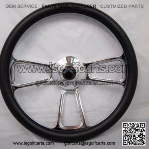 CLUB CAR PRECEDENT Chrome  steering wheel golf cart with Adapter 3 spoke