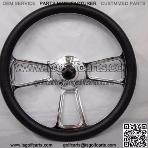 CLUB CAR PRECEDENT Chrome  steering wheel golf cart with Adapter 3 spoke