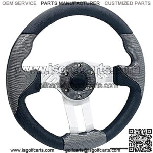Golf Cart Steering Wheel for Golf Cart Club Car DS and Club Car Precedent 12.5?? 320mm Universal Golf Cart Steering Wheel for EZGO Yamaha TXT RXV