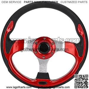 Accesorios para Carrito de Golf para Volante de Coche, Adaptador de Volante de Coche de 12,5 Pulgadas, Repuesto Universal de Pl??stico Rojo para G8 G9 G11 G14 G16 G19 G21 G22 G29 / Drive