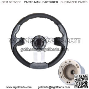 Golf Cart Steering wheel With Chrome Adapter for Yamaha Parts Accessories