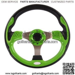 Lime Green Golf Cart Steering Wheel EZGO Yamaha Club Car (Adapter Required)