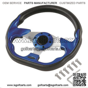 Universal Golf Cart Steering Wheel - Blue