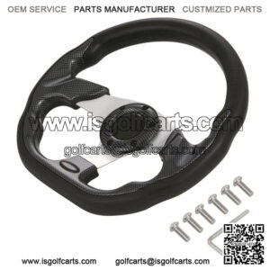 Universal Golf Cart Steering Wheel Silver Gray