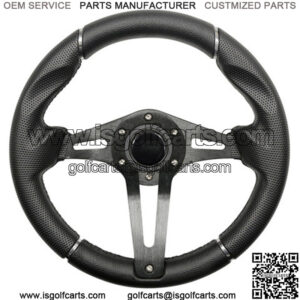 Club Car Precedent 13" CHALLENGER BLACK Aluminum Golf Cart Steering Wheel (Fits all Years)