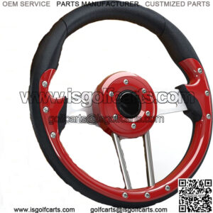 RED Golf Cart Steering Wheel For EZGO Club Car Yamaha Cart Parts Accessories