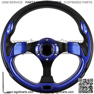 Golf Cart Steering Wheel with Ergonomic Design Universal Fit for Golf Cart Club Car EZGO RXV & TXT, Yamaha, Precedent Tempo, DS