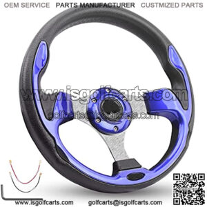 Universal Golf Cart Steering Wheel, Steering Wheel Hub Adapter (Sold Separately) fit Club Car EZGO Yamaha ICON Most Golf Carts
