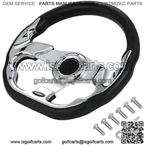 13 Inch Golf Cart Accessories Steering Wheel Carbon Fiber For Golf Cart Club Car DS & Precedent, EZGO TXT/RXV Yamaha