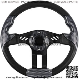 Golf Cart Steering Wheel, Skid Steering Wheel, Universal Golf Cart for Club Car EZGO RXV and TXT, Yamaha, Precedent Tempo, DS??5115Gray??