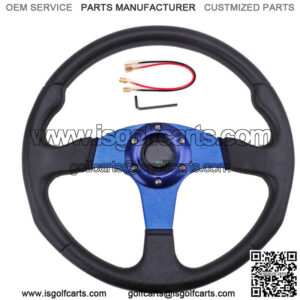Golf Cart Steering Wheel For EZGO TXT RXV Club Car DS Precedent Yamaha Blue
