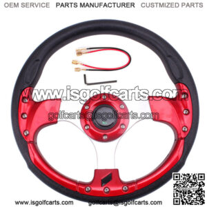12.5 inch Golf Cart Steering Wheel NO Adapter For Ezgo/Yamaha/Club Car Red