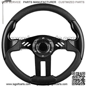 EZGO Steering Wheel Fit Golf Cart Club Car EZGO Yamaha Universal Golf Cart Steering Wheel Club Car DS and Precedent (Black Steering Wheel)