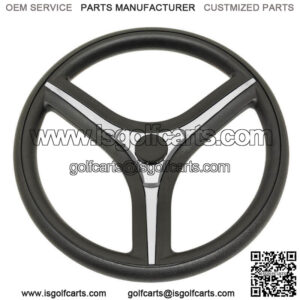 Italia Black Steering Wheel for Club Car Precedent Golf Carts