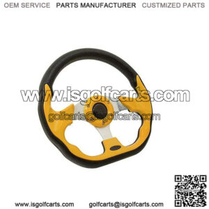 12.5" Yellow Golf Cart Steering Wheel