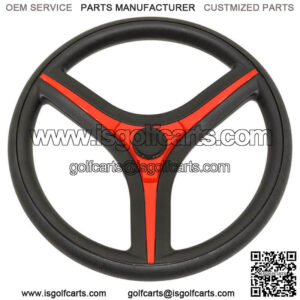Italia Black Steering Wheel Fits Star EV Golf Cart