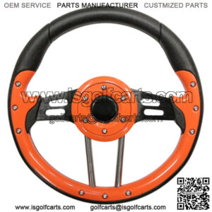 Aviator 4 Golf Cart Steering Wheel (Orange)