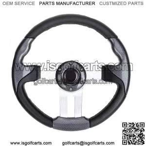 12.5 inch Golf Cart Steering Wheel For Ezgo/Yamaha/Club CAR Carbon Fiber