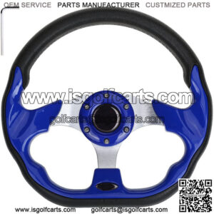 Golf Cart Steering Wheel For EZGO TXT RXV Club Car DS Yamaha Blue Hot