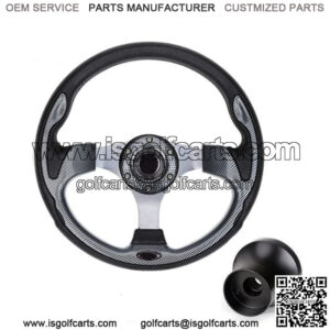 12.5inch Golf Cart Steering Wheel with Black Hub Adapter for Club Car DS Carts