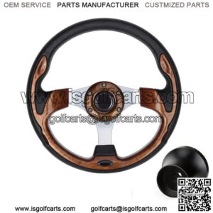 Golf Cart Steering Wheel & Black Adapter for Club Car Precedent Tempo Onward