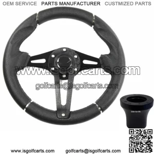 Black Transformer Golf Cart Steering Wheel For Club Car DS 2000.5+ G&E Models