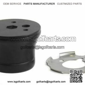 1984 & Up Club Car Golf Cart 3 hole Steering Wheel Billet Adapter in BLACK