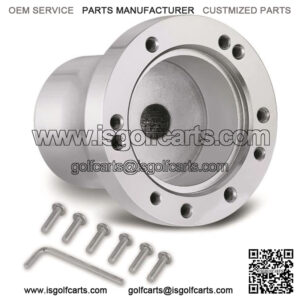 Club Car EZGO Yamaha Steering Wheel Adapter Silver