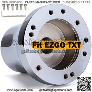 Golf Cart Steering Wheel or Golf Cart Steering Wheel Adapter Chrome Hub for EZGO TXT&RXV Club Car DS&Precedent Yamaha Golf Carts