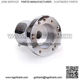 Golf Cart Racing Steering Wheel or Adapter (Sold Separately), Universal for Club Car DS Precedent EZGO RXV & TXT Yamaha Ergonomic Design - Sliver/Black