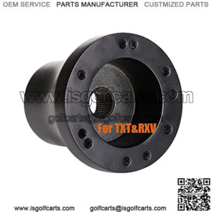 Golf Cart Steering Wheel or Adapter, Generic of Most Golf cart EZGO Club Car Yamaha (Steering Wheel Adapter for TXT&RXV -Black)