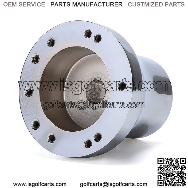 Chrome Golf Cart Steering Wheel Hub Adapter for Club Car Precedent 5/6 Hole