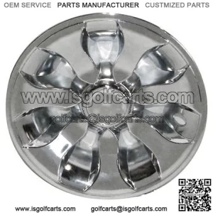 CHROME 8" Golf Cart Hub Caps - EZGO, CLUB CAR, YAMAHA Set (4) NEW Wheel Covers