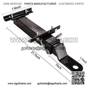 Heavy Duty Universal Golf Cart Rear Seat Trailer Hitch with Receiver for Step on Back of Golf Cart, Fits for Club Car, EZGO, Yamaha