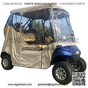 Formosa Covers | Golf Cart Driving Enclosure 2 Seater Heavy Duty, fits E Z GO, Club Car and Yamaha G Model All Weather - New Stronger YKK Door Zipper