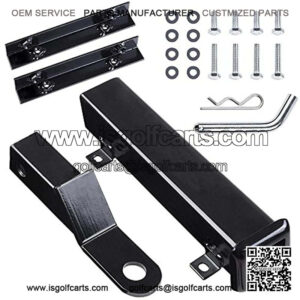 Universal Golf Cart Rear Seat Trailer Hitch with Receiver for Step on Back of Golf Cart