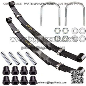 Heavy Duty Rear 3-Leaf Spring Kit with Bushings & Sleeves for Club Car DS Golf Cart