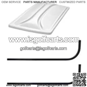3G Universal 80" Golf Cart Roof Kit- White for EZGO RXV Golf Carts 2008+
