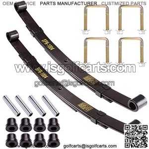 Golf Cart Heavy Duty 3-Leaf Rear Spring Kit for TXT 1995-2013, with Bushings, Sleeves & U Bolts