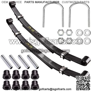 Heavy Duty Rear 3-Leaf Spring Kit with Bushings & Sleeves for DS Golf Cart