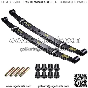 Set of 2 Rear Leaf Springs Compatible with Precedent Golf Cart Heavy Duty Dual Action with Bushings