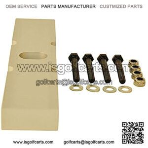 Golf Cart Lift Kit of billet aluminum for Low Profile Tires and Wheels, Includes 1X Lift Kit, 4X Washers, 4X Nuts, 4X Bolts